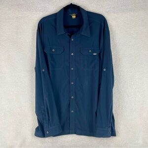 Eddie Bauer button down navy shirt, size 2XL